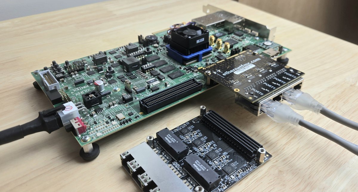Ethernet FMC with an open-source MAC