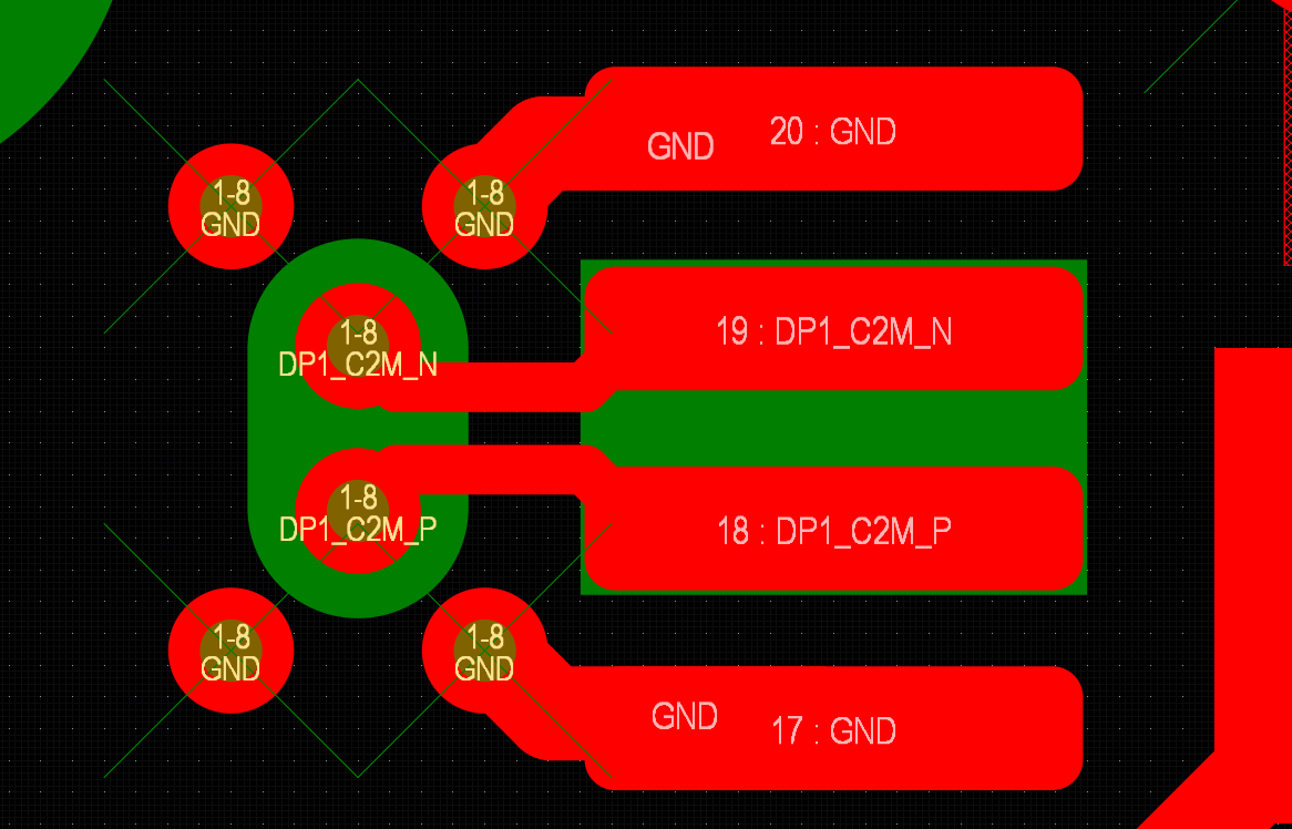 Voids and vias on the Quad SFP28 FMC