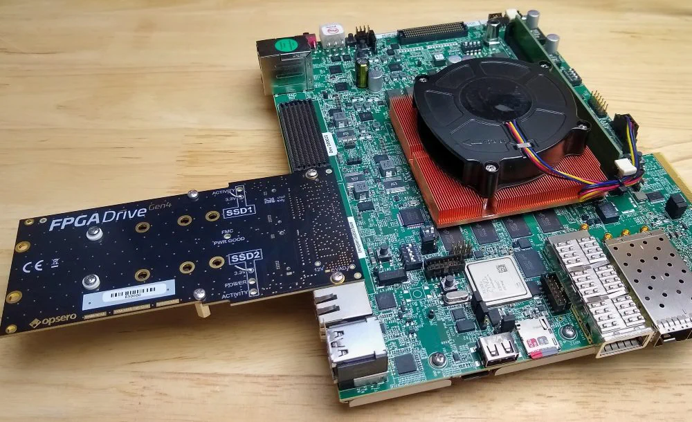 FPGA Drive FMC Gen4 with two SSDs